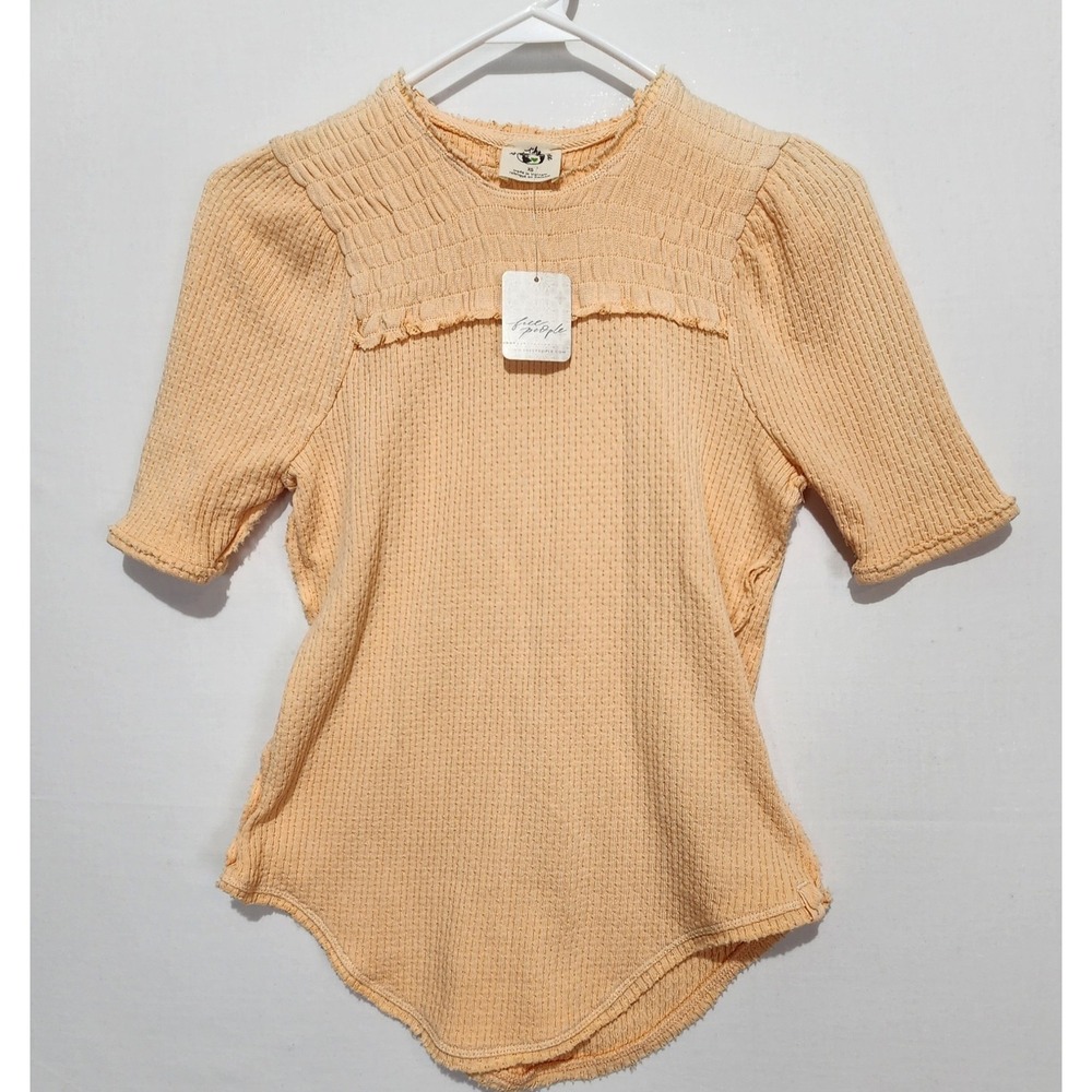 Free People Sunset Drive Women's Peachy Casual Shirt Size XS